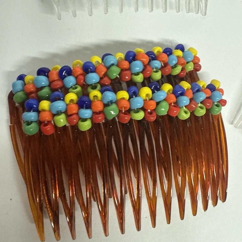 VTG Assortment Of Hair Clasps‎ And Combs Beaded Sequin